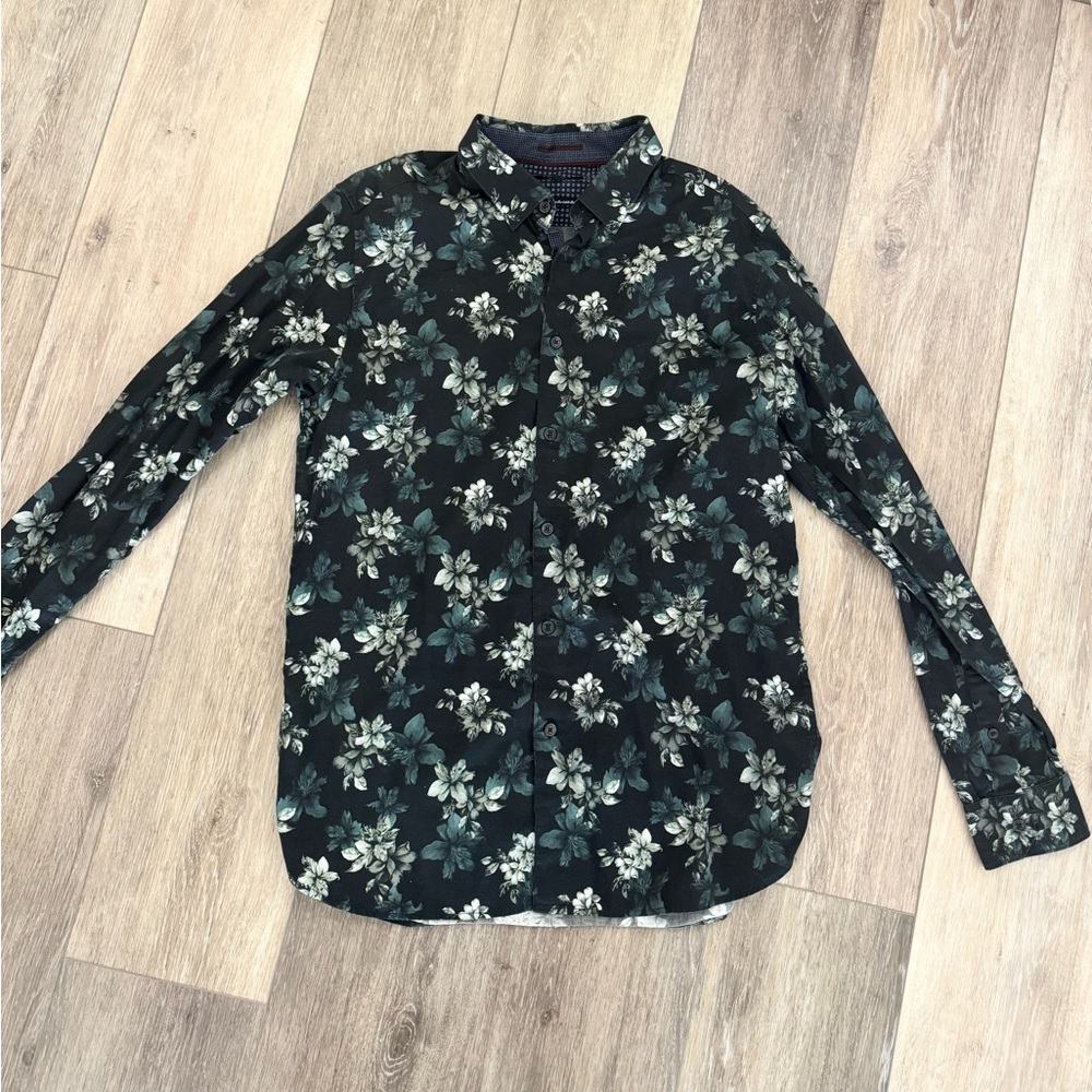 Ted Baker Black Floral Men's Shirt